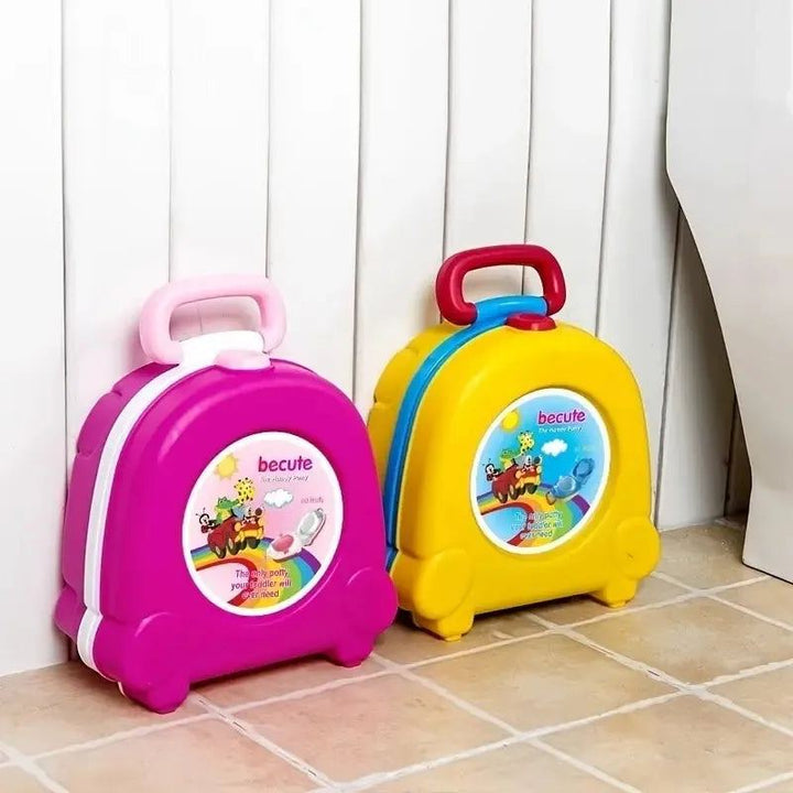 Travel Portable Kids Foldable Sink Baby Can Camp Bucket Cover Toilet Trainer Carries Outdoor Child With Charming Cartoon
