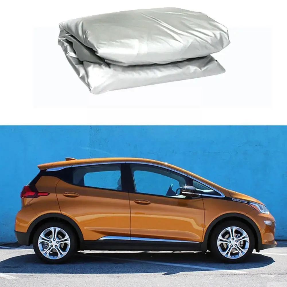 Universal Half Car Cover Shade Cover Outdoor Reflection Aluminum Film Waterproof Auto Cover For Sedan Hatchback Suv E2p5