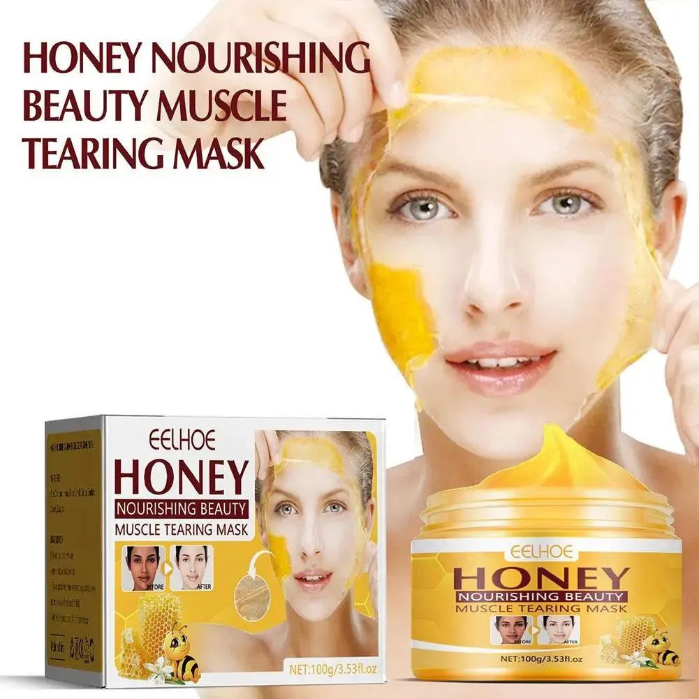 Honey Brighten tear-off mask skin whitening fade spots Firming pores white facial care bright moisturizing clean Beauty T1R7