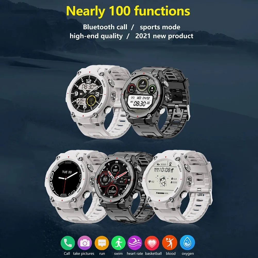 New Call Smart Watch 1.28" Touch Fitness Tracker Heart Rate Blood Oxygen Sleep Monitoring IP68 Waterproof Sports Smartwatch