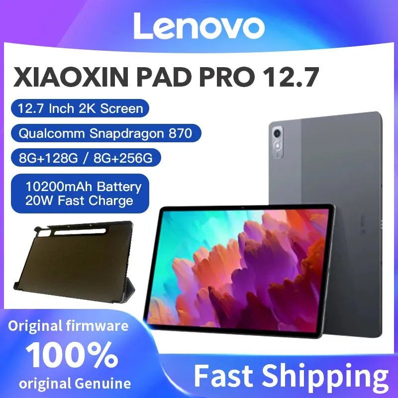 New Lenovo Xiaoxin Pad Pro Snapdragon 870 12.7" LCD  Android 13 Tablet Screen 144Hz 8GB 128GB/256GB 10200mAh Battery Android 13