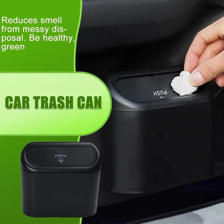 Car Trash Bin Hanging Vehicle Garbage Dust Case Storage Trash Can Pressing Black Box Type Auto Square Accessory Interior Ha B1O4