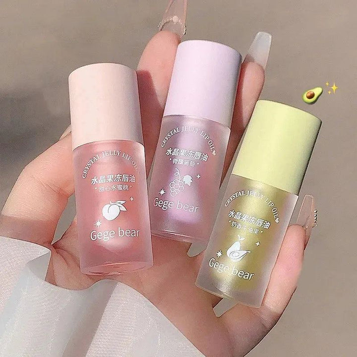 Crystal Jelly Lip Oil Plumping Hydrating Jelly Lip Gloss Lasting Moisturizing Transparent Lip Oil Balm Long Lasting Glow Oil