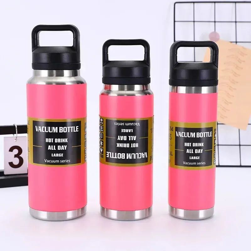 Portable Sports Bottle Cold Water Thermos for Coffee Travel Mug Outdoor 304 Stainless Steel Beer Thermal Mug Insulated Tumbler