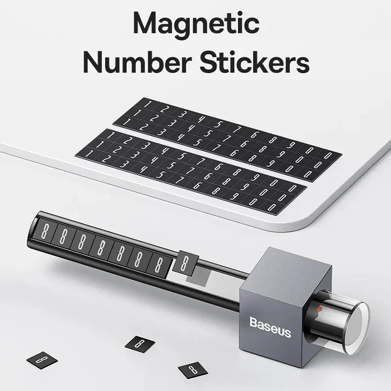 Baseus Car Temporary Parking Card Phone Number Plate Magnetic Number Sticker Car Park Stop In Car-styling Automobile Accessories
