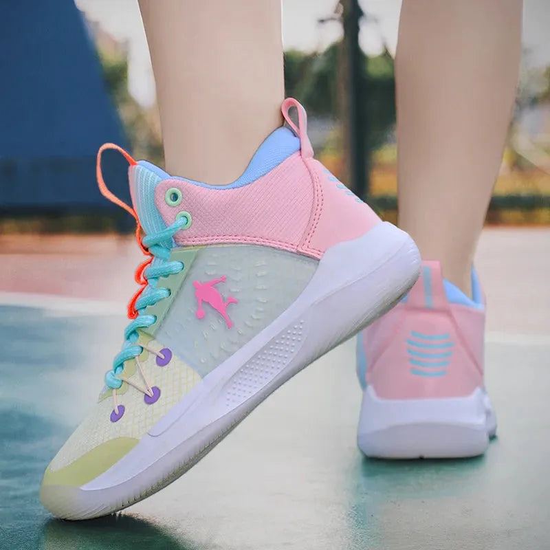 Kids Basketball Shoes Sport Cushion Children's Sneakers Non-Slip Rubber Sole Boys Casual Shoes for Girls Outdoor Walking Sneaker