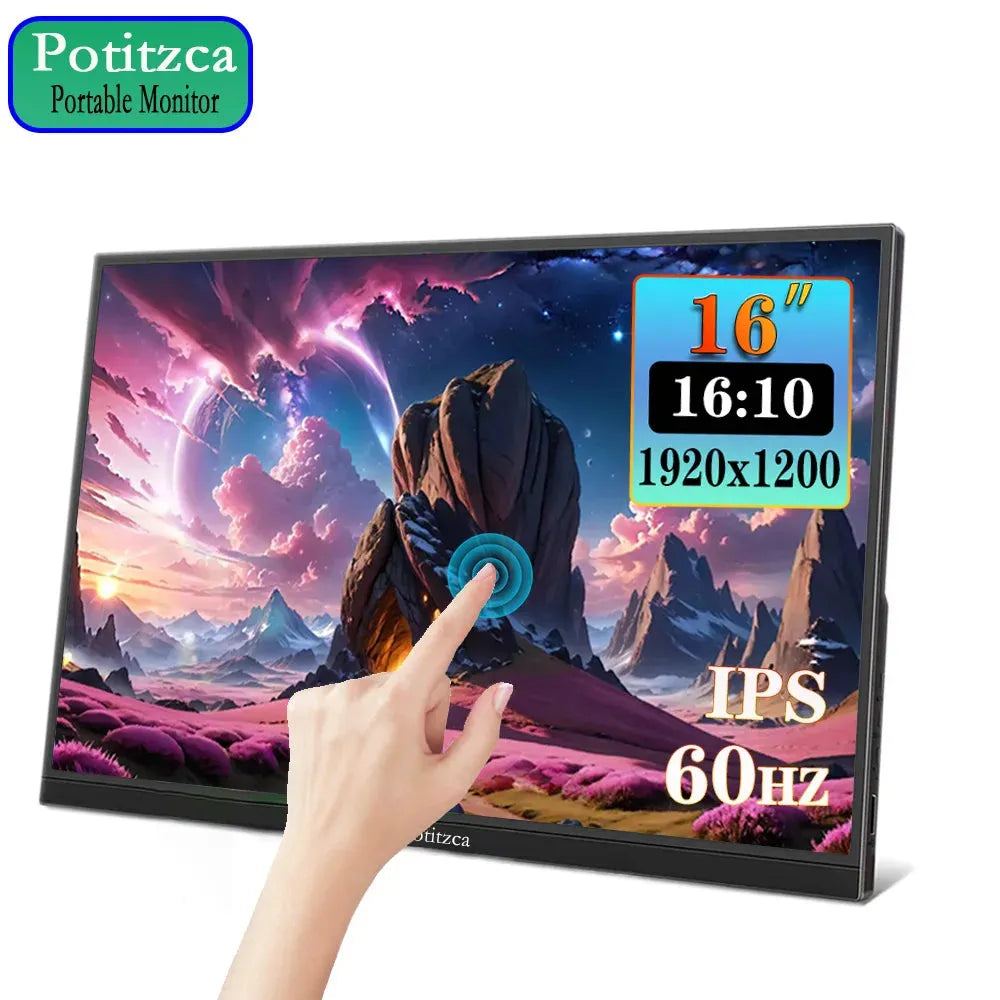 Portable Monitor 16 Inch Touchscreen 1920x1200 Full HD IPS Panel 16:10