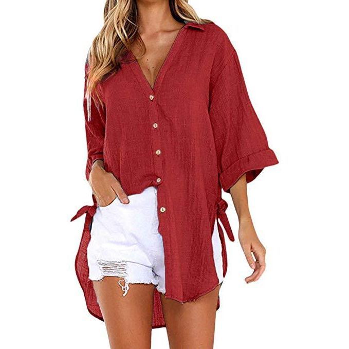 Casual Elegant Loose Comfortable Solid Streetwear Women Clothes Vintage Y2k Tops Tshirts Women Clothing Shirts for Women Fashion Plus size - Jointcorp