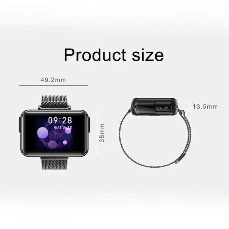 2024 New TWS Wireless BT Headset Smart Watch Women Men 1.4 Inch Blue Tooth Call Fitness Music Sports Smartwatches 2 in 1