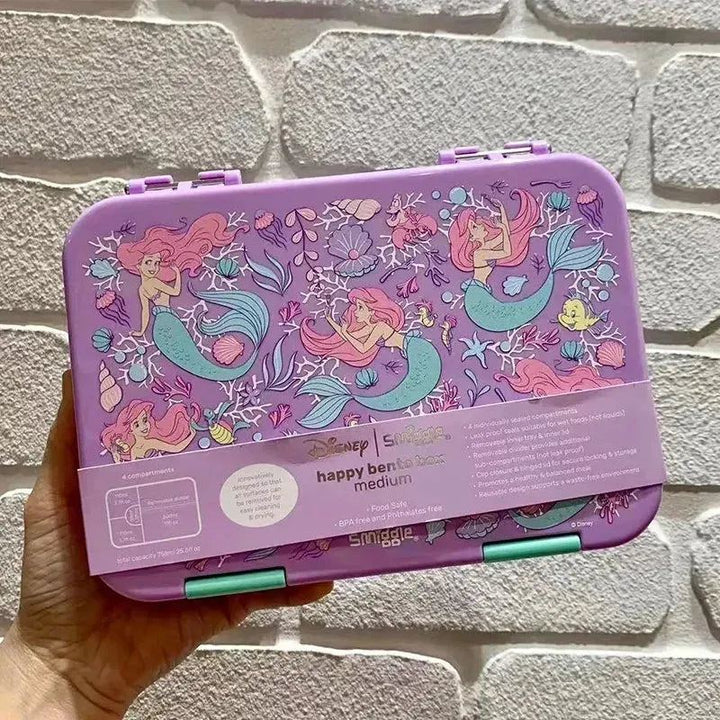 Genuine Disney Australia Smiggle Mermaid Mickey Mouse Meal Box, Food Grade Lunch Box, Spring And Autumn Picnic Lunch Box Gift