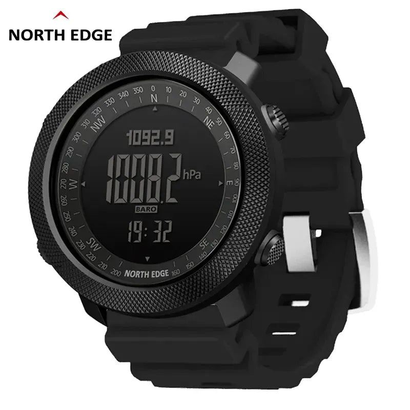 NORTH EDGE Men's Sport Digital watch Compass waterproof 50m Wristband