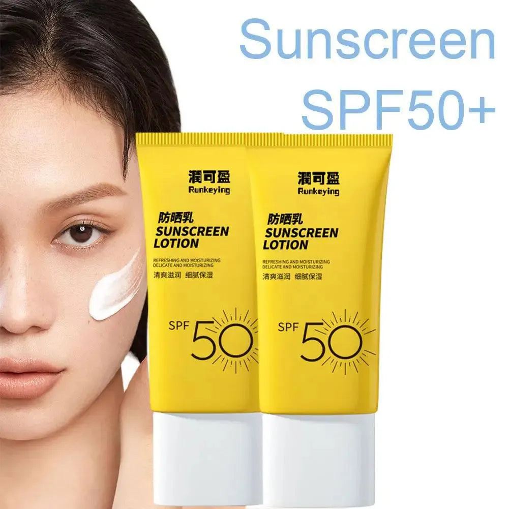 waterproof Sunscreen SPF50 Perspirant UV protective sunscreen For Women Girls Facial Moisturizer Non-Greasy UV Block Cream