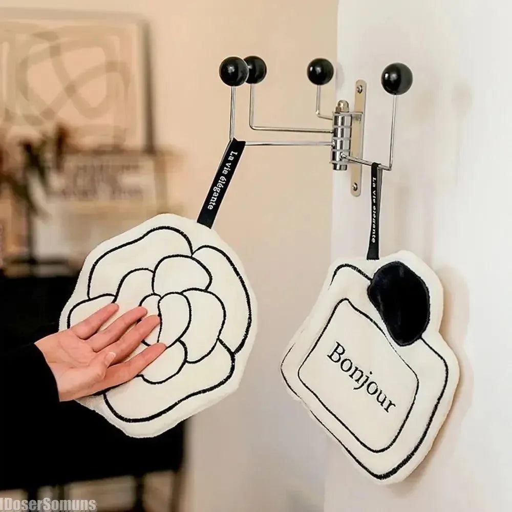 Double-thickness NEW Hand Towel Home Hanging Quick-drying Convenient Absorbent Hand Towel Kitchen and Bathroom Foot Mat