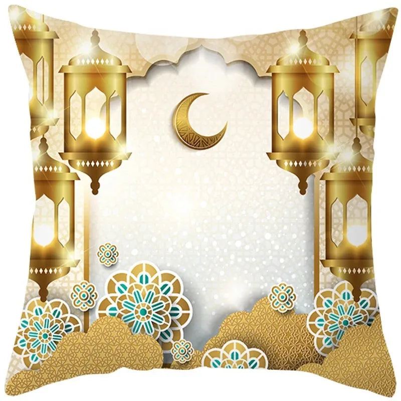 EID Mubarak Decor Cushion Cover Aid Ramadan Decorations 2024 Islamic Muslim Decor Ramadan Kareem EID Al Adha Ramada Pillowcase