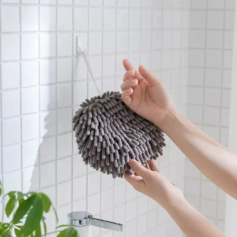 Quick Dry Soft Absorbent Microfiber Towels Hand Towels Kitchen Bathroom Hand Towel Ball with Hanging Loops Cleaning Cloth
