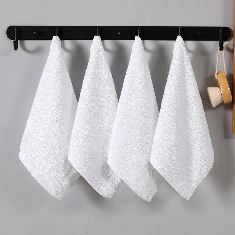 4Pcs 28x28cm Small Square White Soft Terry Cotton Soft Absorbent Hotel Multifunctional Cleaning Hand Towel