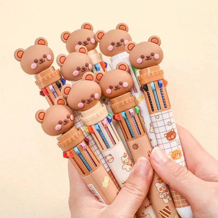 Ballpoint Pen Cartoon Bear 0.5mm Colorful Ink Gel Pens