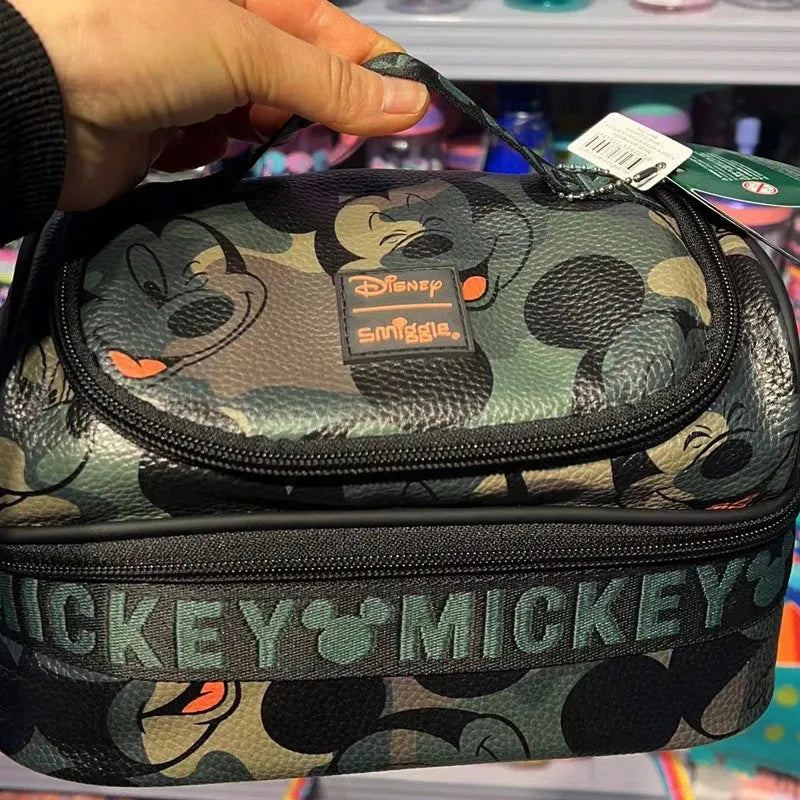 Genuine Australian Smiggle Schoolbag Cute Army Green Mickey Student Children's Large Capacity Backpack Meal Bag Student Gift