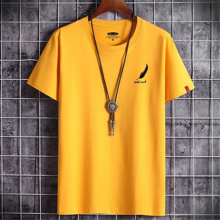 T-shirt Round neck printed Top Summer for men Short Sleeve Cotton Men's T-shirt Simple Fashion Top - Jointcorp