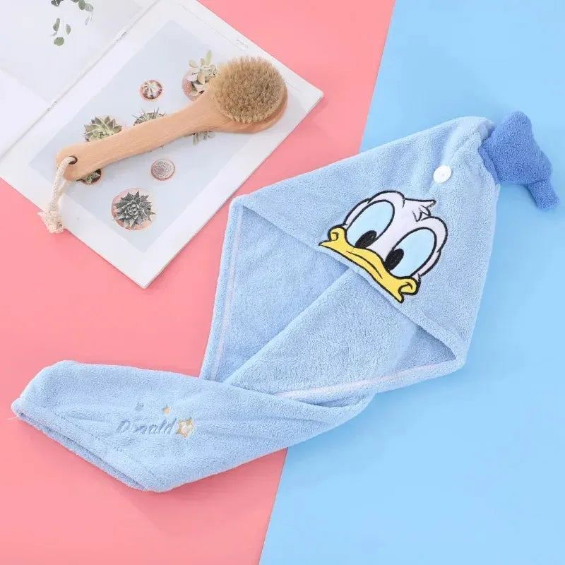 Disney Mickey Minnie New Dry Hair Cap Children Kids Cartoon Hat  Men Women Lovely Shampoo Bath Cap Towel Absorbent Washcloth