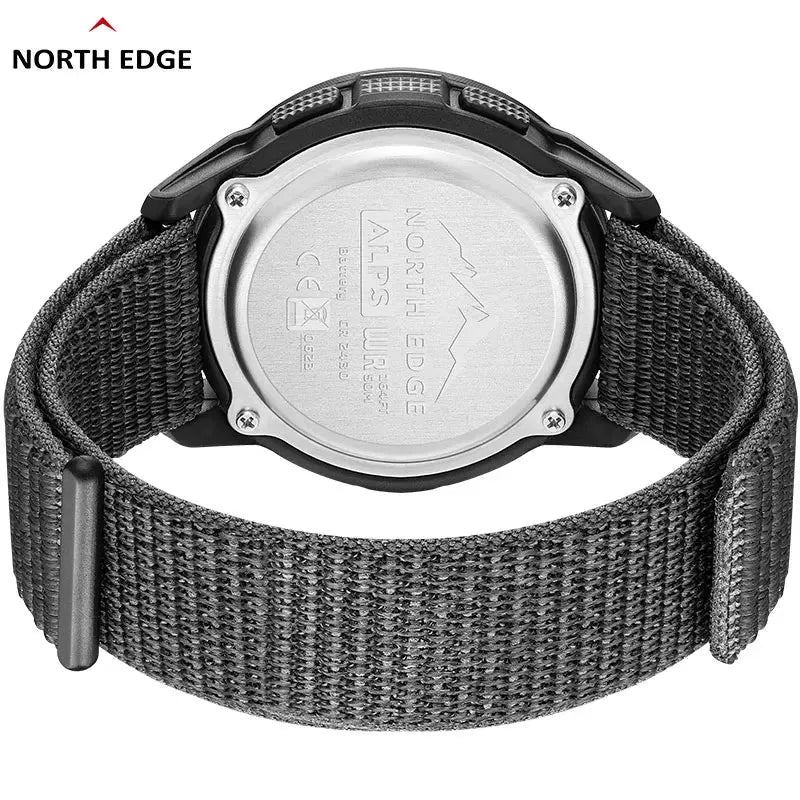 NORTH EDGE ALPS Men's Carbon Fiber Digital Watch Shock Militray Sports Super Light Outdoor