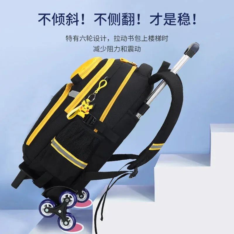 TAKARATOMY Backpack Trolley School Bag Stairs Climbing Student Lightening Backpack Travel Bag Laptop Bag Bookware Storage Bag