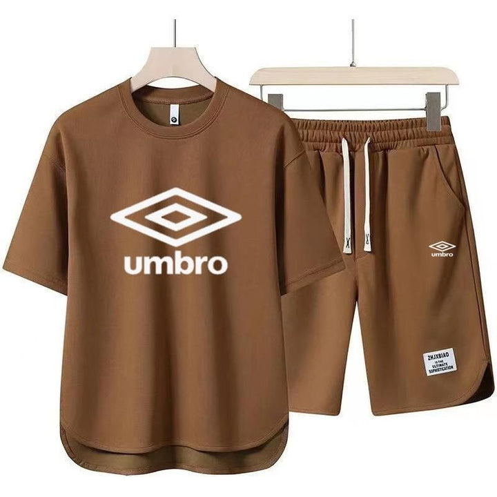 Sportswear cotton casual T-shirt and shorts set fashionable two-piece set - Jointcorp
