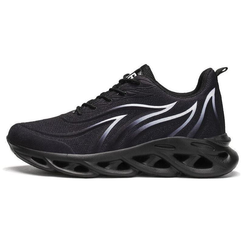Running Shoes Men Fashion Athletic Sports Blade Cushioning Sneakers Knit Jogging Trainers Flame Printed Lightweight - Jointcorp