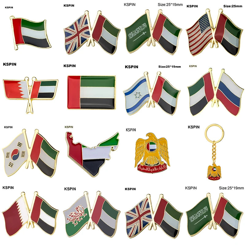 United Arab Emirates Flag Brooches Lapel Pin Flag badge Brooch Pins Badges