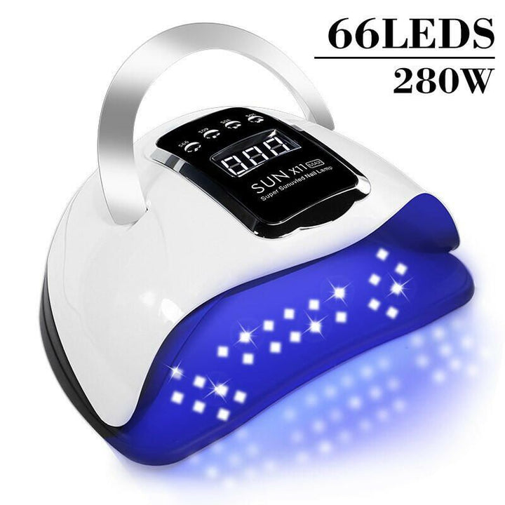 SUN X11 MAX Professional Nail Drying Lamp for Manicure 280W 66LEDS Gel Polish Drying Machine with Auto Sensor UV LED Nail Lamp