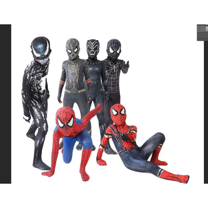 New Miles Morales Far From Home Cosplay Costume Zentai Spiderman Costume Superhero Bodysuit Spandex Suit for Kids Custom Made