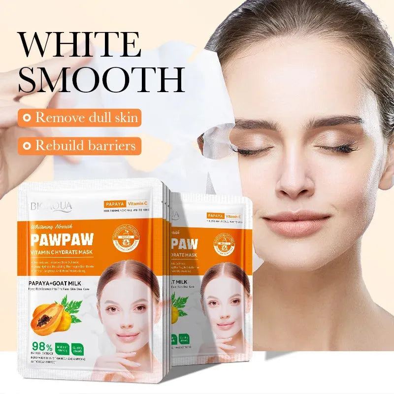 12pcs Pawpaw Vitaminc Hydrate Mask Moisturizing Sheet Masks Anti-Wrinkle Hydrating Skin Care Facial Mask Beauty Korean Cosmetics