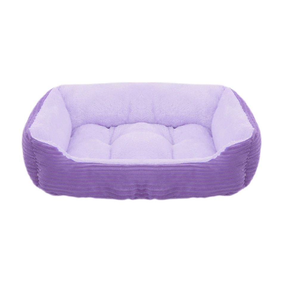 Pet Cat Dog Bed Cozy Square Plush Kennel Puppy Sofa Bed Small Large Dog Sleep Pad Portable Pet Bed Nest Pet Supplies Accessories
