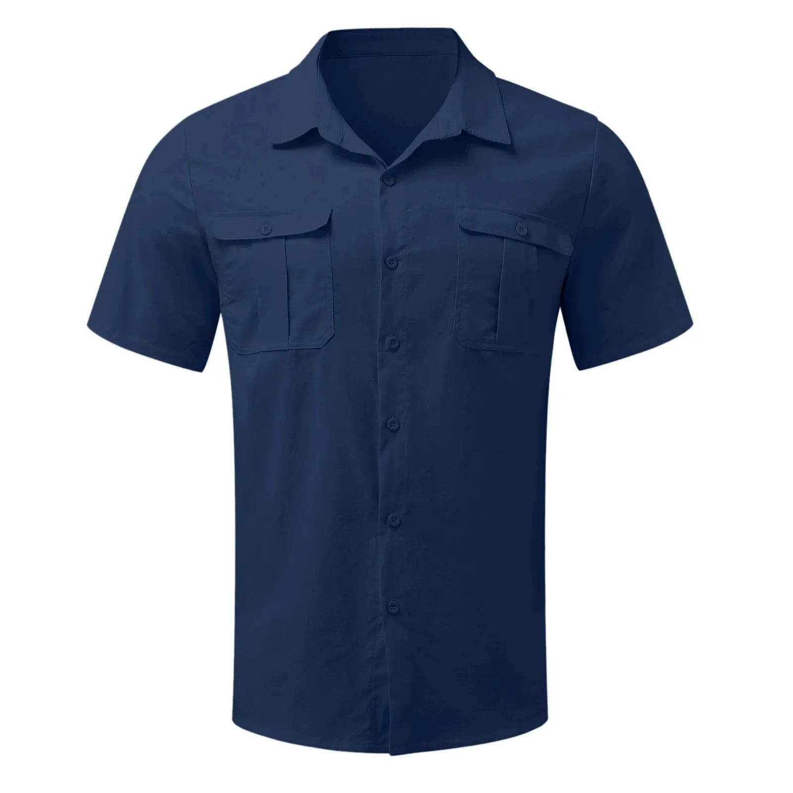 Cotton Linen Hot Sale Men Short-Sleeved Shirts Summer Solid Color Stand-Up Collar Casual Beach Style Plus SizeMale Shirts