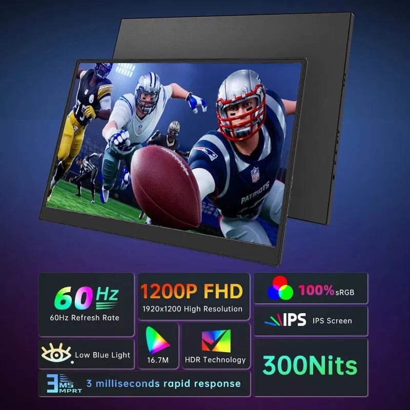 Touch Screen 14.1" Portable Monitor Games Expand Dispaly Laptop Second Screen Type-C HDMI-Compatible For Switch PS4/5