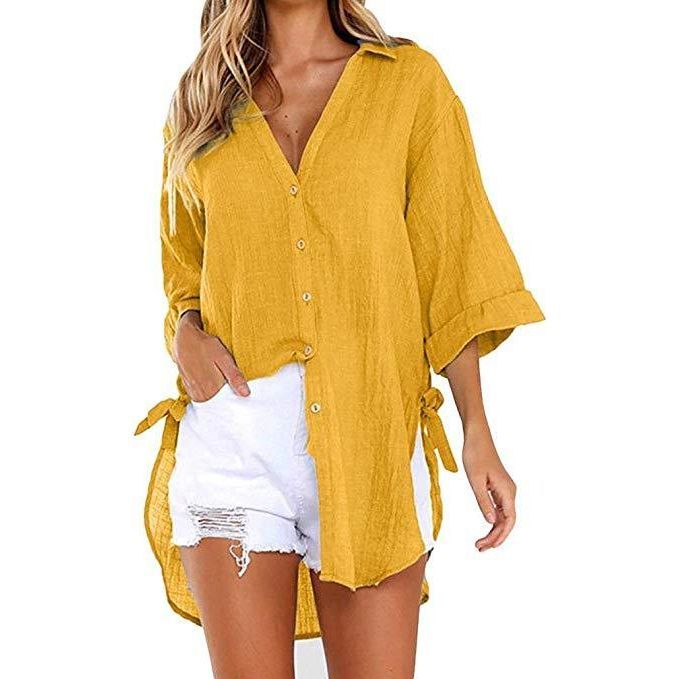 Casual Elegant Loose Comfortable Solid Streetwear Women Clothes Vintage Y2k Tops Tshirts Women Clothing Shirts for Women Fashion Plus size - Jointcorp