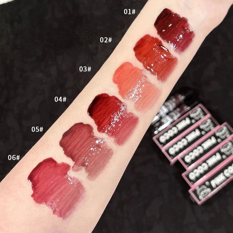 6 Colours Mirror Juice Lip Gloss Waterproof Long-Lasting Moisturingsing Lipstick High Gloss Lip Red Moisturing Lipstick Makeup