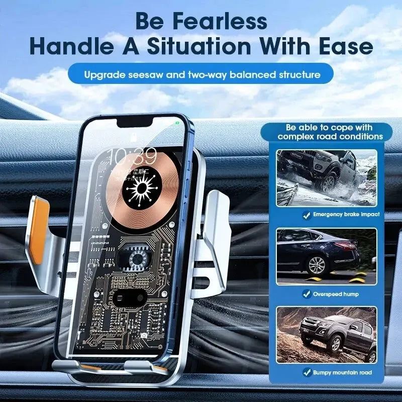 Car Wireless Charger Auto Car Mount Phone Holder