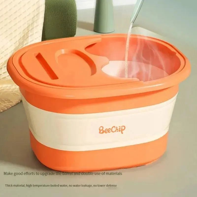 Foot Soaking Bucket Large Capacity Folding Basin Foot Bath Tub Foot Wash Basin Portable Foot Soaking Bucket Footbath Massage