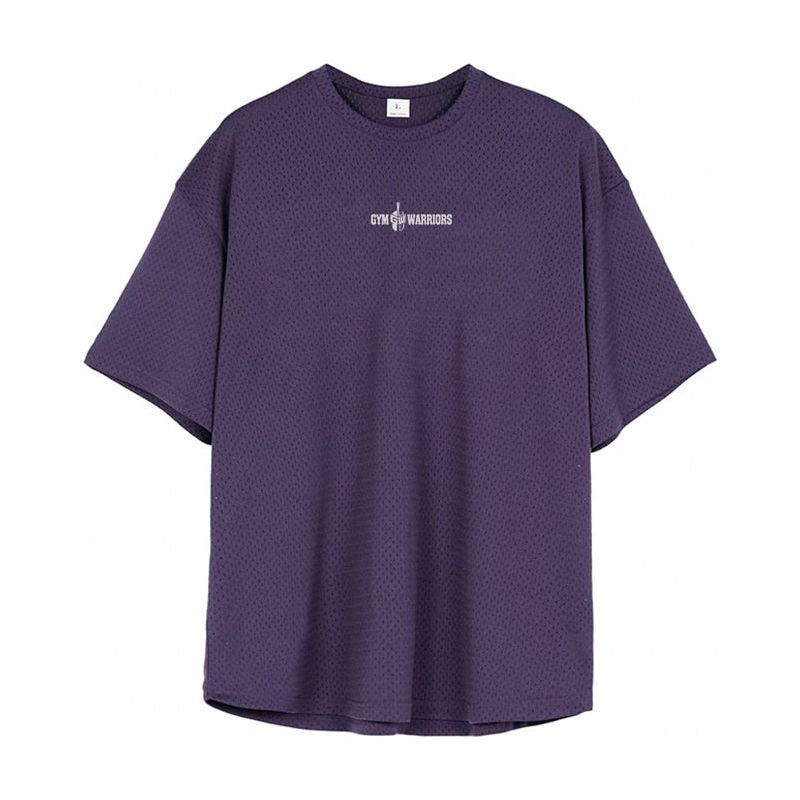 Mens Mesh Oversized Fashion Casual Quick Dry Sporting Tshirt Fitness Bodybuilding Gym Clothing - Jointcorp