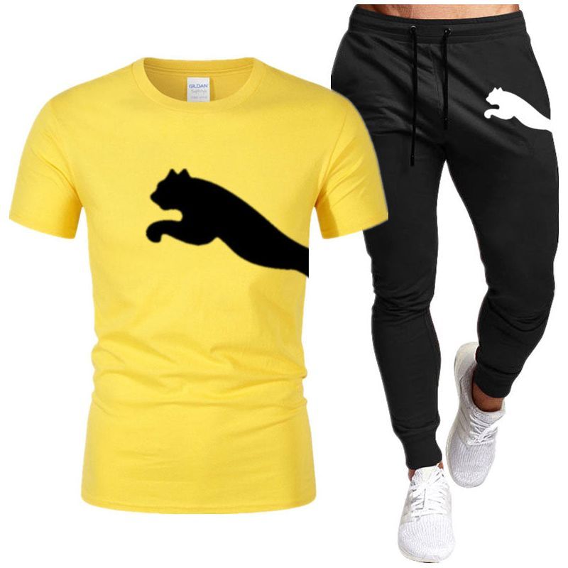 Men's Suit Fashion Sportswear Men's Short Sleeve T-shirt + Tracksuit Men's Casual Men's Wear Men's Jogging Suit - Jointcorp