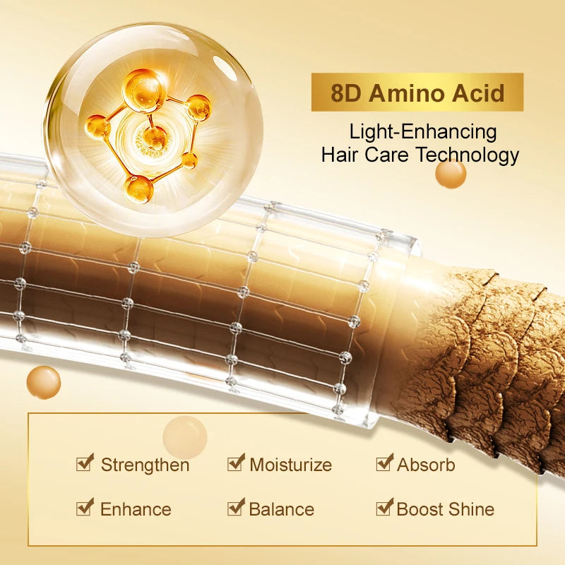 PURC Smoothing Hair Oil Amino Acid Argan Oil Hair Essence Soft Repair Damaged Anti-Frizz Hair Scalp Treatment Hair Care