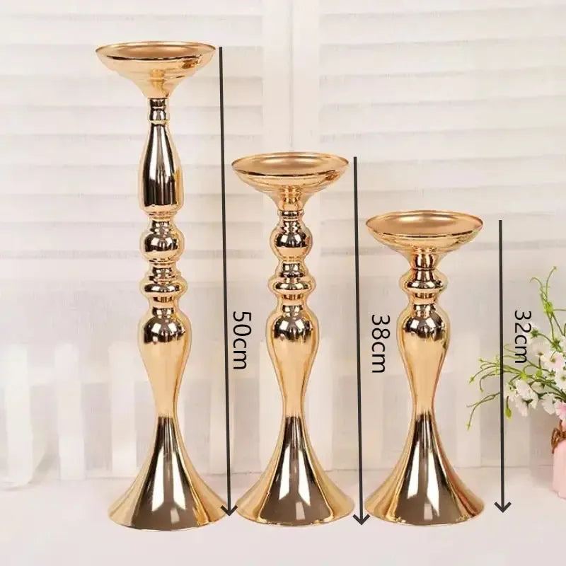 Golden Candle Holders Mermaid Flower Stand Wedding Table Decorations Metal Stand Candlestick For Wedding Birthday Party Decor