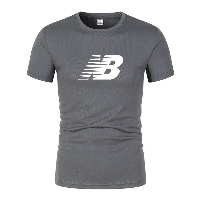 T-shirt for men's quick dry casual round neck short sleeve