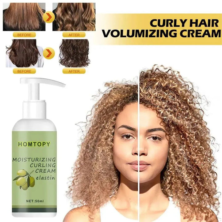 50ml Hair Volumizing Cream Volume Lift Styling Cream Hair Hair Elastin Curl Defining Hair Nourishing Care Curly Conditioner S5S6
