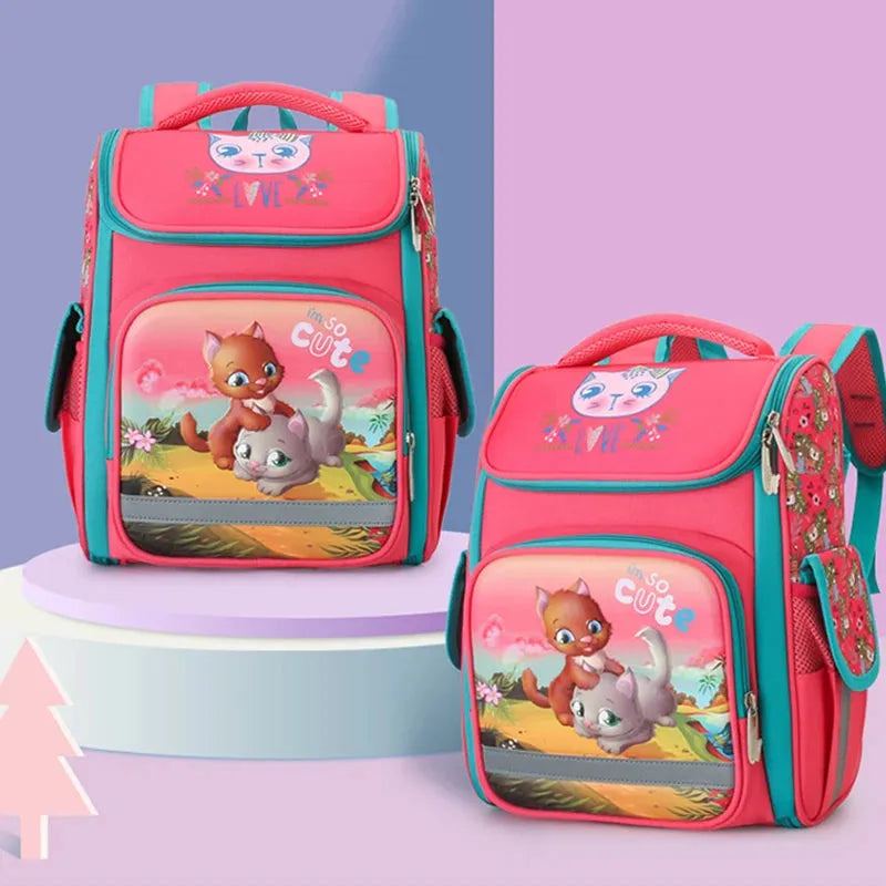 New Girls Primary1-3 Grade Orthopedic Backpack For Boys 3D Cartoon Waterproof School Bags Children Kid Knapsack Mochila Escolar