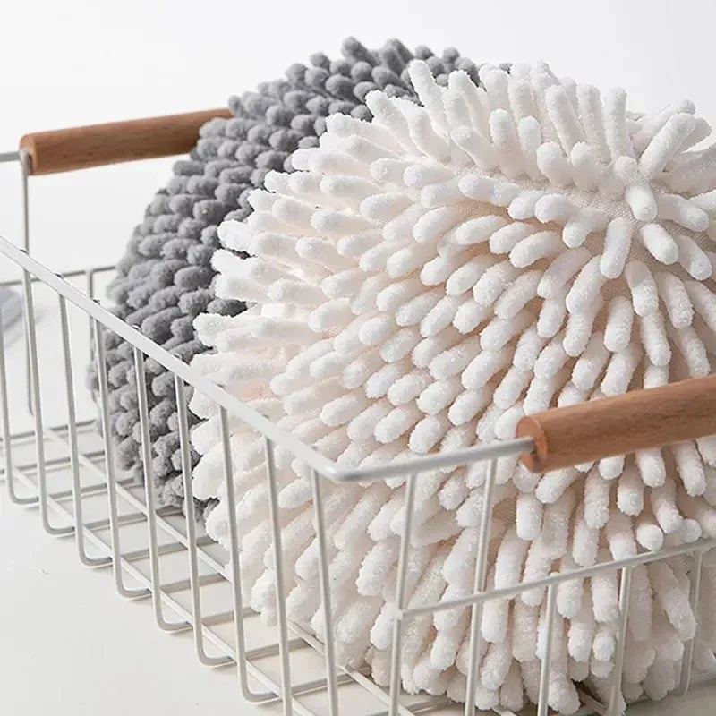 Quick Dry Soft Absorbent Microfiber Towels Hand Towels Kitchen Bathroom Hand Towel Ball with Hanging Loops Cleaning Cloth