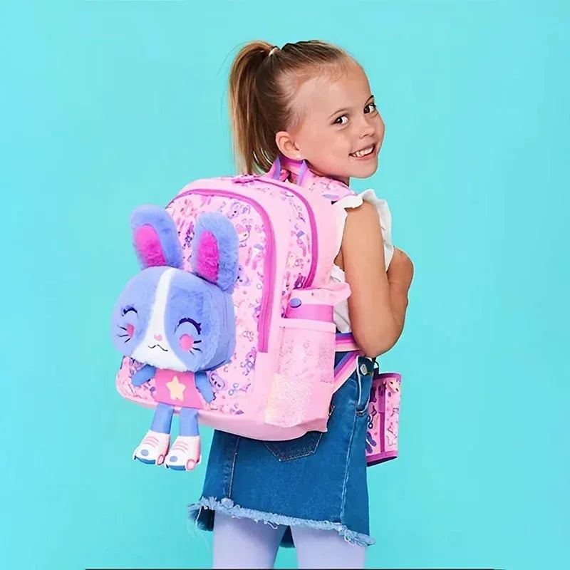 Genuine  Australian Smiggle Backpack With Purple Rabbit Shaped Children'S Stationery, Student Pencil Case, Backpack, Student Gif