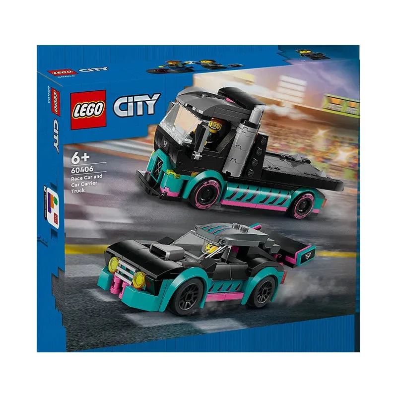 LEGO City 60406 Racing And Car Transport Vehicle Puzzle Building Block Children's Toys