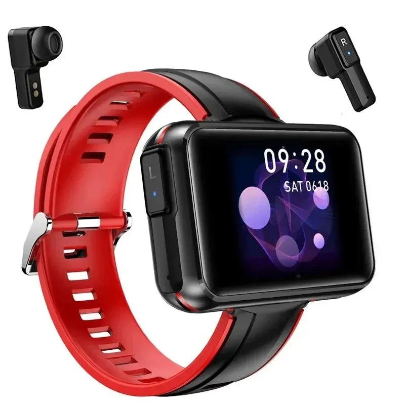 2024 New TWS Wireless BT Headset Smart Watch Women Men 1.4 Inch Blue Tooth Call Fitness Music Sports Smartwatches 2 in 1